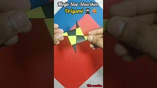 Ninja Star Shuriken Origami #shorts #youtubeshorts #origamishorts #craftshorts