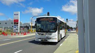 MAN 16.240 GB2210 ex Leopard no. 210 on 130 Avonhead through Riccarton Road Level Crossing.