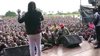 King Jeboi performing at MP Orone's event in Pallisa