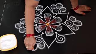 Friday special rangoli design || simple rangoli || daily use rangoli || small beautiful kolam