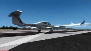 Exterior and interior views in flight from the Alabeo Diamond DA40