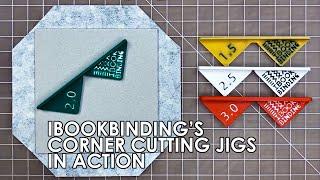 iBookBinding's Corner Cutting Jigs in Action - Demonstration by Barb Helander