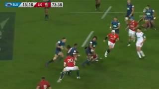 Blues v Lions winning try Ihaia West