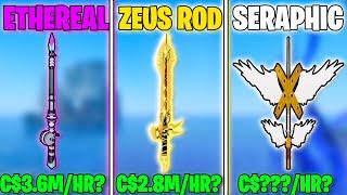 Testing The BEST MONEY RODS In Fisch! (USE THESE TO GET RICH!)