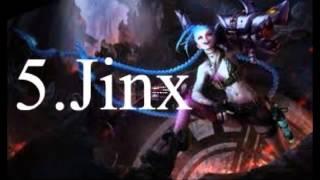 League of legends LoL top 10 adc champions