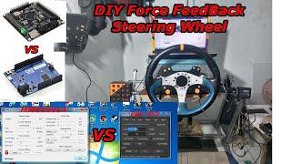 Test and Compare DIY Force FeedBack Steering Wheel STM32F4 vs Arduino Leonardo driver board