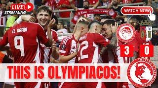 OLYMPIACOS vs BRAGA 3-0 !!! Thrylos is back!!! LIVE STREAM