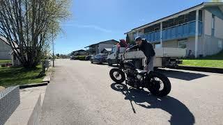 1977 Harley Davidson Shovelhead Bobber Start Up & First Run