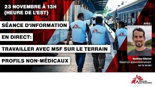 Séance d'information: Travailler avec MSF sur le terrain