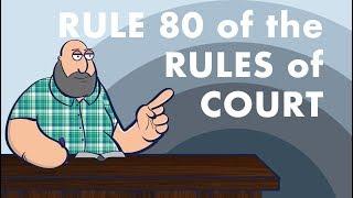 Rule 80 of the Rules of Court [SPECIAL PROCEEDINGS]