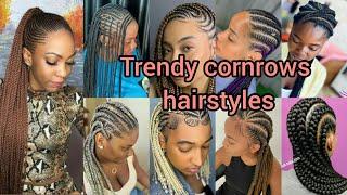 Trendy cornrows hairstyles for black women | Cornrows braids hairstyles| Cornrows hairstyles 2024