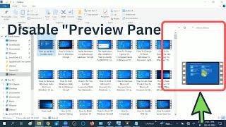 How To Disable "Preview Pane" In File Explorer In Windows 10 || Remove Preview Pane In Windows 10