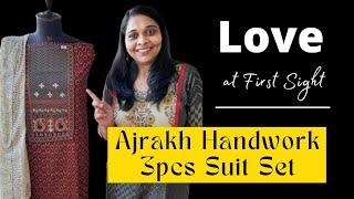 Ajrakh Handwork Cotton Suit Set | Ajrakh Designer Suitset