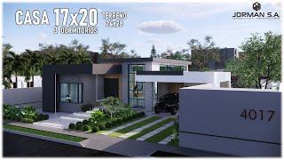 House Design | Modern House Design | 17x20m 1 Storey | 3 Bedrooms