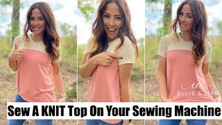 Quick and Easy Tutorial- How To Sew Knit Patterns With Your Sewing Machine!