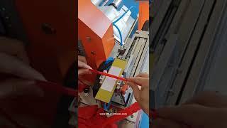 Woven cabe wire straw labeling machine testing video