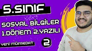 5.Sınıf Sosyal Bilgiler 1.Dönem 2.Yazılı | YENİ MÜFREDAT