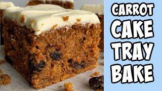 Carrot Cake Tray Bake! Recipe #Shorts