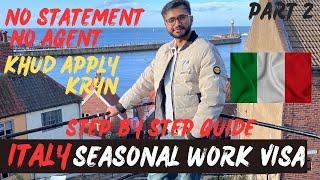 Italy seasonal work visa 2023 (PART2) | step by step guide for italy work permit|europass CV & cover