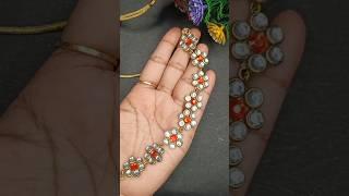 diy kundan necklace making at home #shorts #diy #creative #necklace #diycrafts #jewellerymaking #art