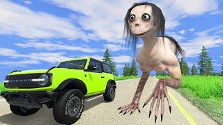 Epic Escape From The Momo | Car VS Giant Momo| BeamNG Drive