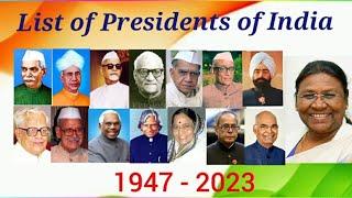 List of Presidents of India 1947 to 2023 | Indian Presidents List