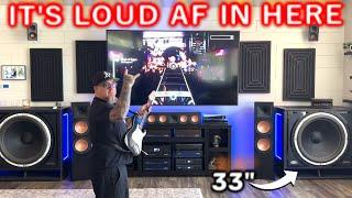 Insane Home Sound System With 33" Subs Rocking the House Down  Rockband 4 PS5 (Wife was gone)