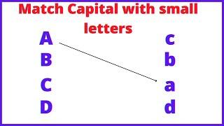 Match capital letters with small || Learn Alphabets in English|| A to Z||