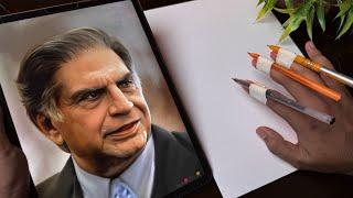 A Tribute To Sir Ratan Tata,  Ratan Tata Drawing ️