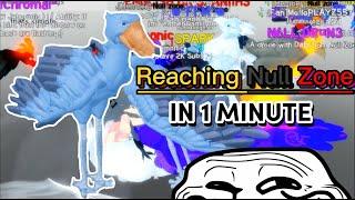 Reaching Null Zone in 1 MINUTE (Trolling) // Feather Family (Roblox)