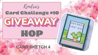 ENDED #KCC10GiveawayHop | #Kendrascardchallenge Cardsketch 4 #Polkadoodles paper & gelliplate prints