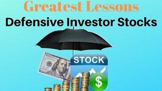 Defensive Investor Stock Guidelines - Benjamin Graham