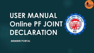 Online PF Joint Declaration #epfo #howtodo #Compliance #labourlaw #providentfund