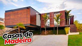 30 CASAS DE MADEIRA MODERNAS E ESTILOSAS