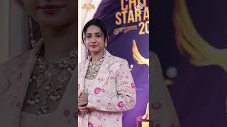 Elegance, charm, and fearless flair!Manvitha Kamath commands the red carpet at Chittara Star Awards