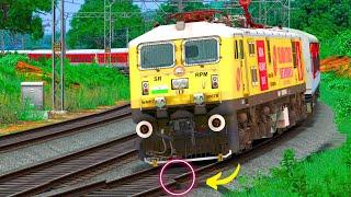 TRAINS CROSSING IN DANGEROUS RAILROAD | BUMPY RAILROAD | Train Simulator | Railwork | NTG GAMING