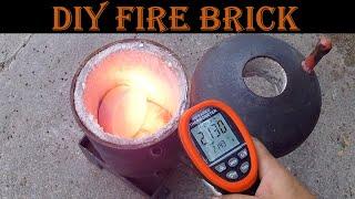 DIY Fire Brick New Recipe + Temperature test to 2100°F