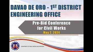 Procurement Livestream for DPWH Davao de Oro, 1st DEO on May 2, 2024