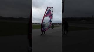 windy day at SchillerSKATE (the skate strip at Tempelhof)  Tempelhofer Feld skateboard rollerblade