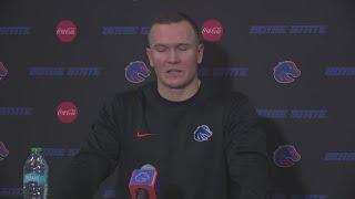 Boise State head coach Spencer Danielson talks about upcoming Oregon State game, Thanksgiving