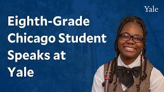 Eighth-Grade Chicago Student Speaks at Yale