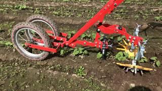 Terrateck double wheel hoe with finger weeder