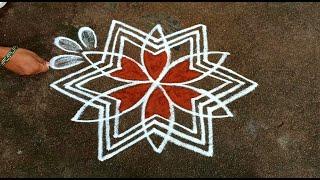 Aadipooram  star flowers kolam|aadivelli kolam|aadi madham kolam|Beautiful rangoli