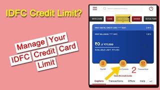 IDFC Credit Limit: Manage Your IDFC Credit Card Limit