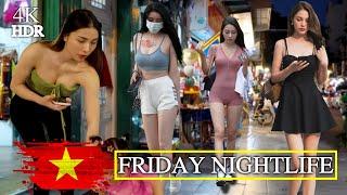  HANOI Hot Nights Walking Street  Friday Nightlife VIETNAM  the City Walking Tour 4K HDR