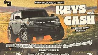 KEYS and CASH $5 Scratch Offs = Winning a Ford Bronco LIVE!