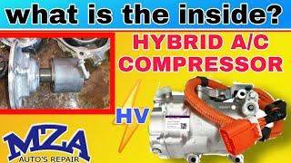 what's inside ac compressor | hybrid car ac compressor | electric ac compressor for car | MZA AUTO'S