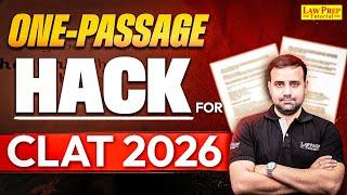 One Passage A Day: The Ultimate Hack to Achieve Your Goal | CLAT Preparation | CLAT 2026