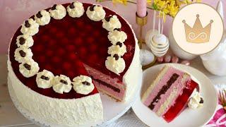 FESTIVE RASPBERRY CREAM CAKE  MAKE YOUR OWN BIRTHDAY CAKE/ EASTER CAKE! RECIPE by SUGARPRINCESS