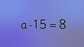 Algebra: Solving equations with one unknown - addition [FREE RESOURCE]